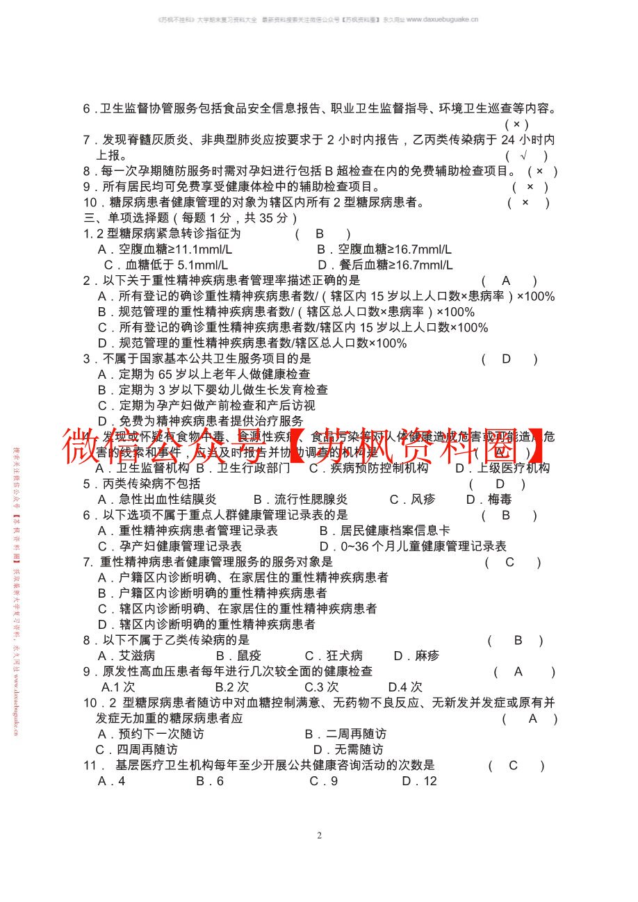 社区卫生服务管理
