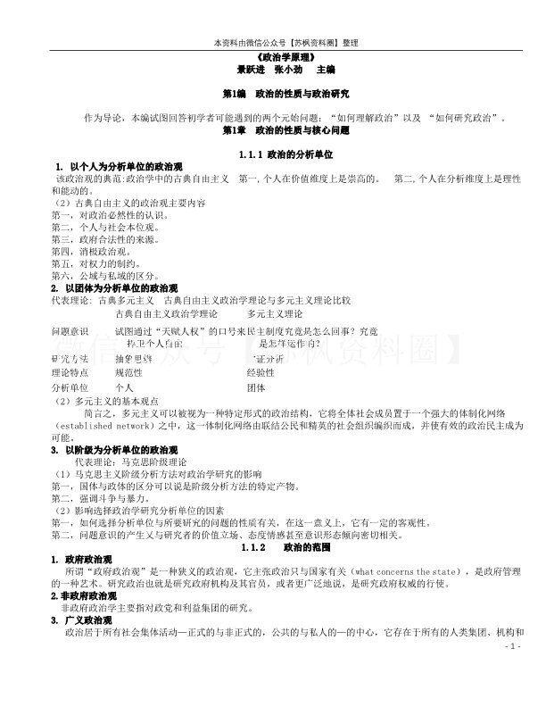 政治学原理