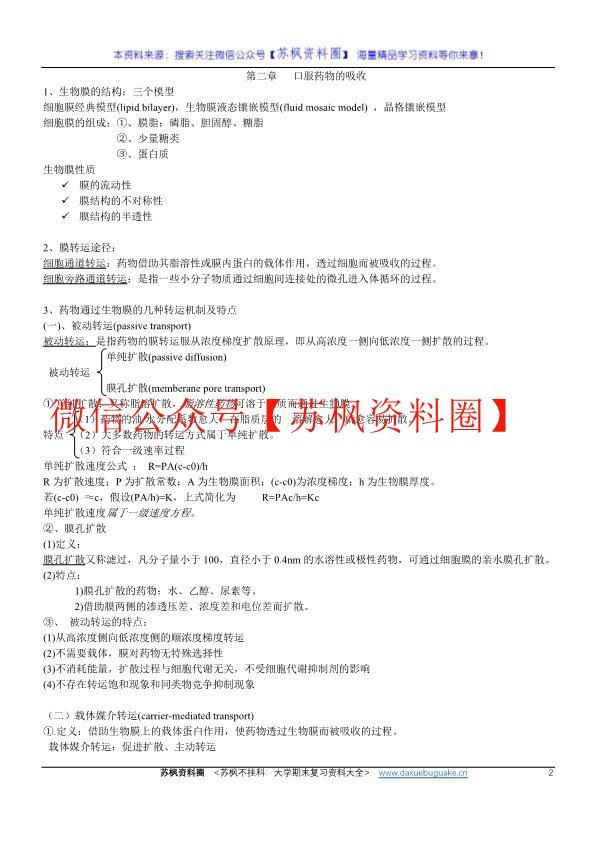生物药剂学与药代动力学
