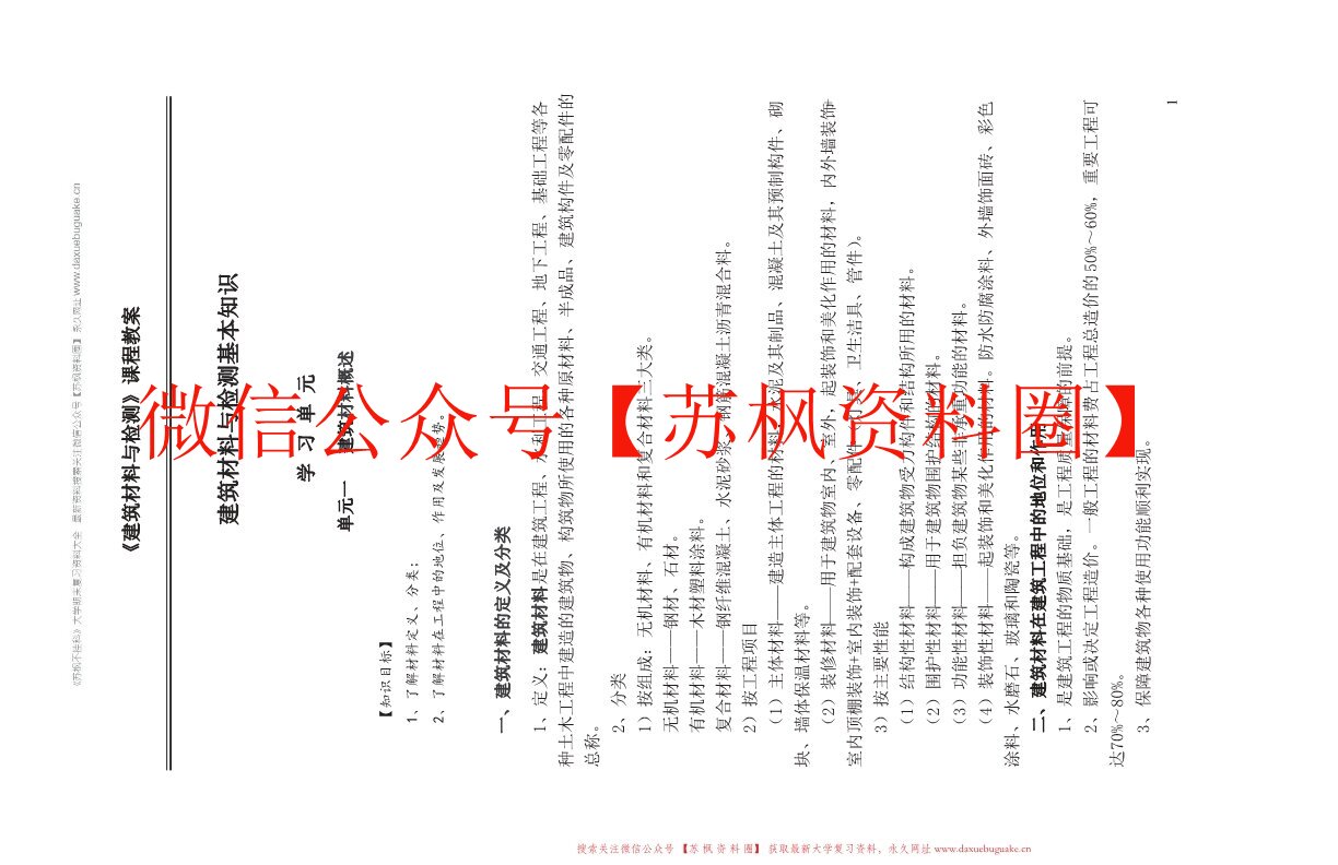 建筑材料与检测