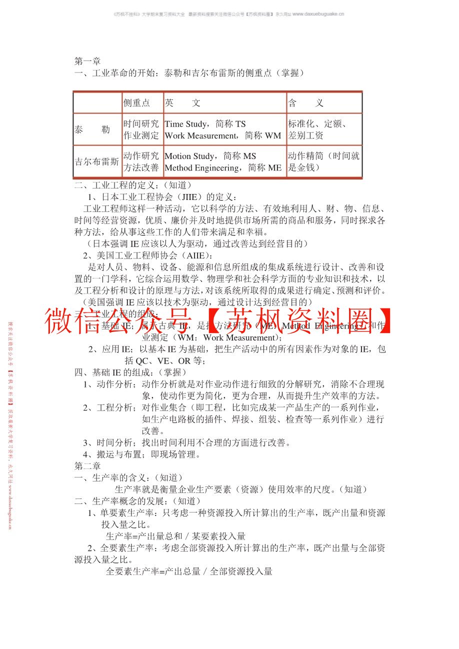基础工业工程