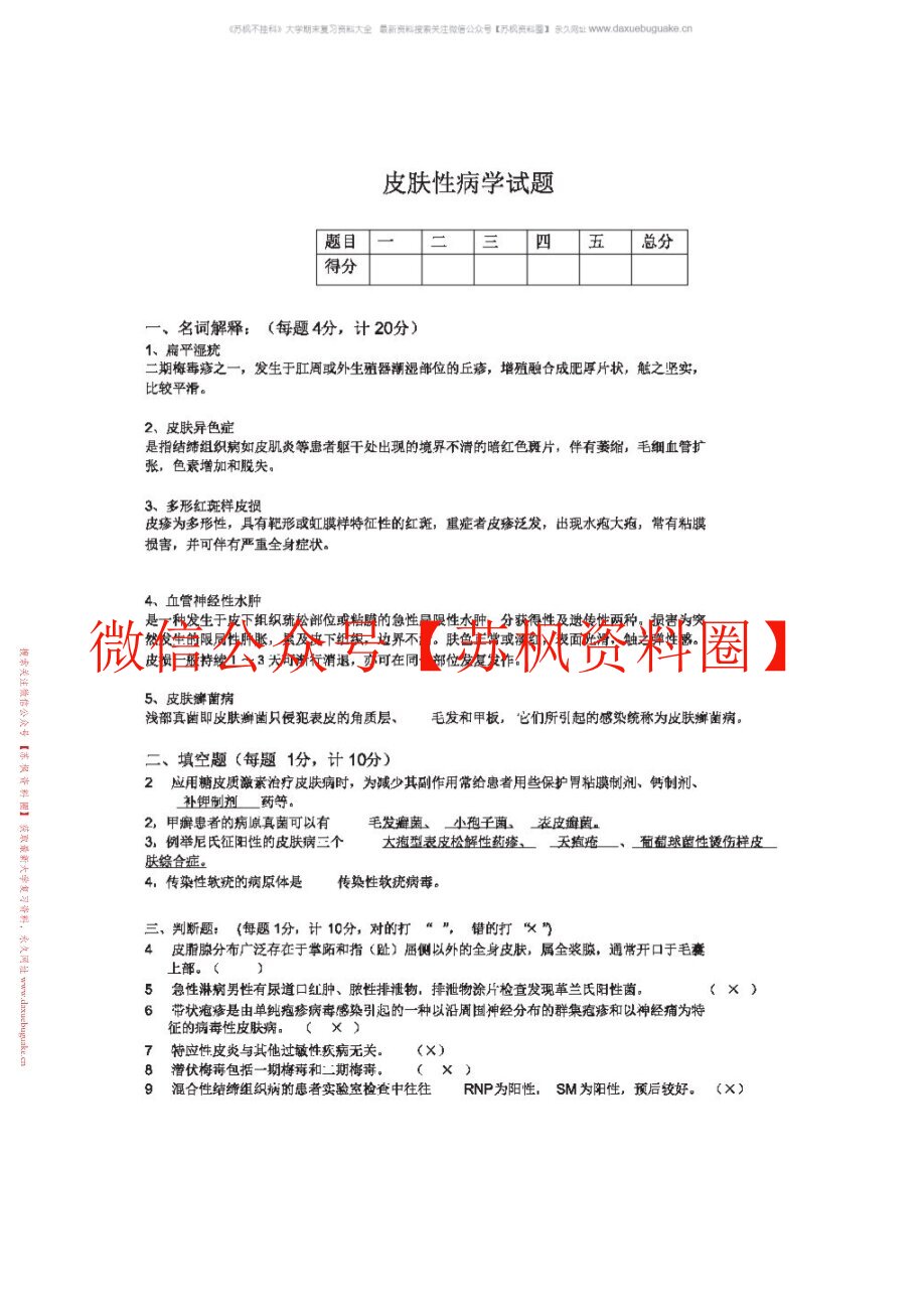 皮肤性病学