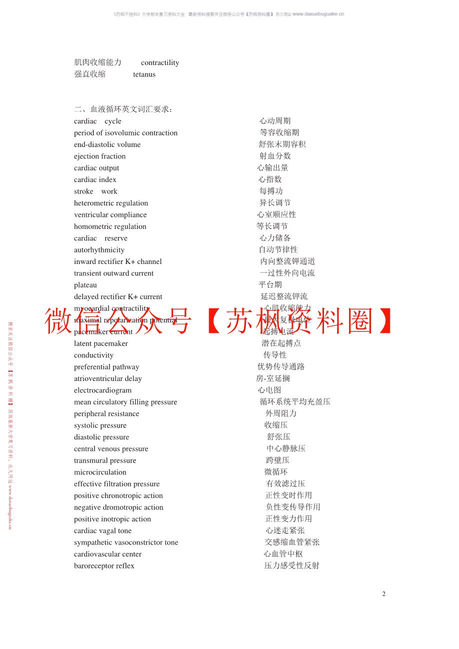 生理英语