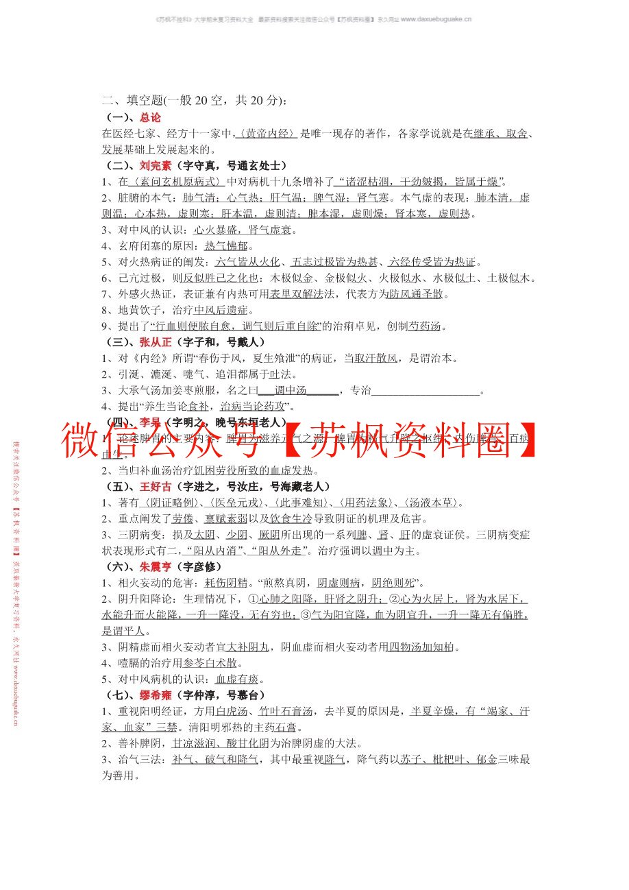 中医各家学说