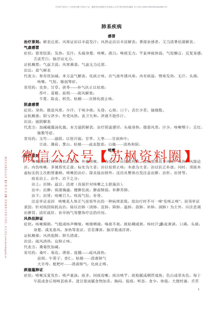 中医内科学