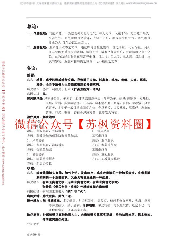 中医内科学