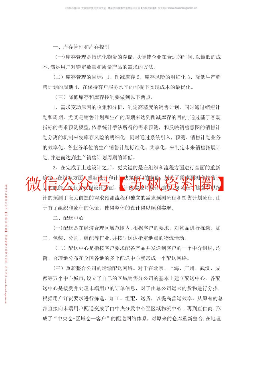 库存控制与管理