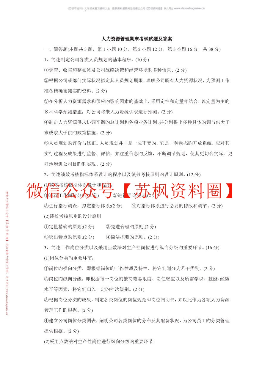 企业人力资源管理