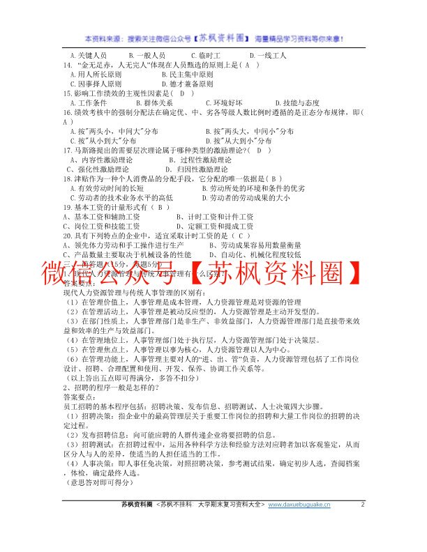 人力资源管理