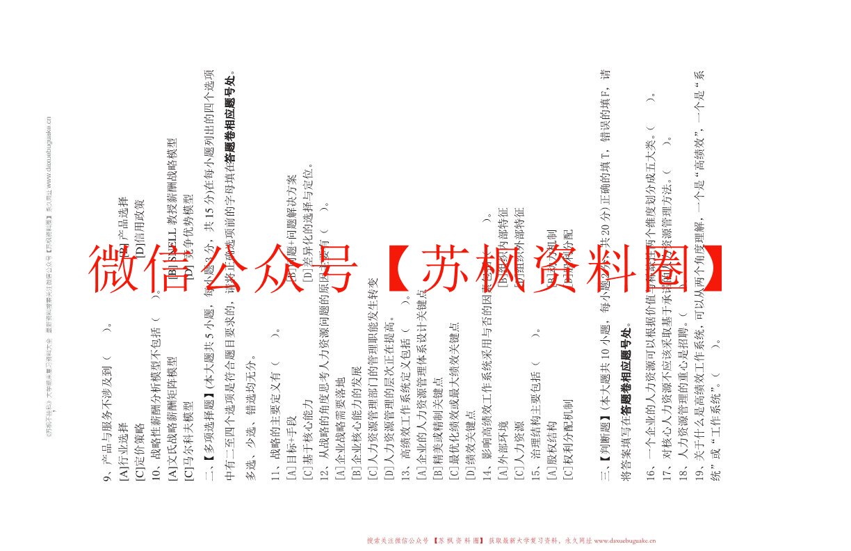 人力资源战略与规划