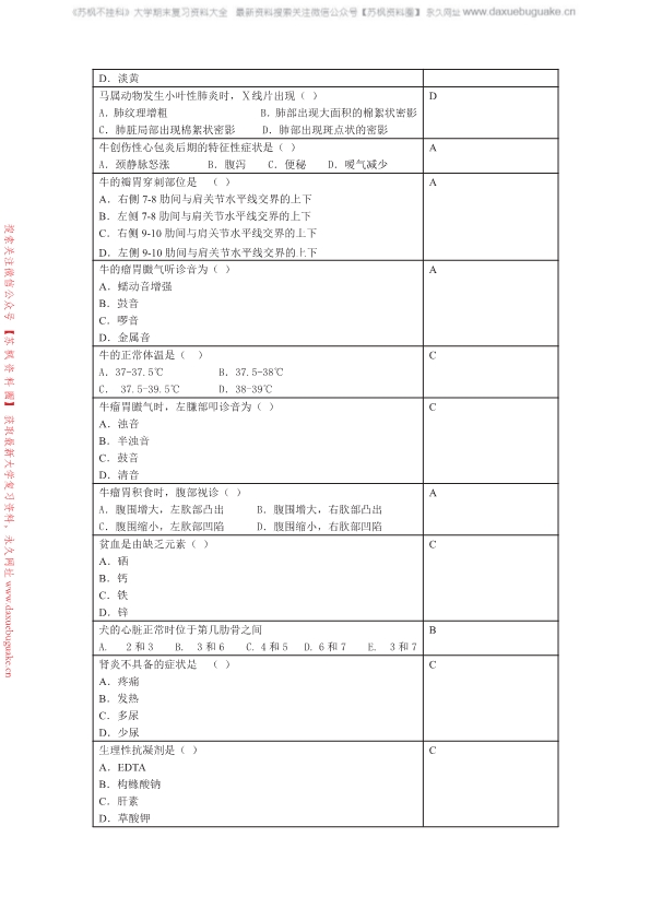 兽医临床诊断学